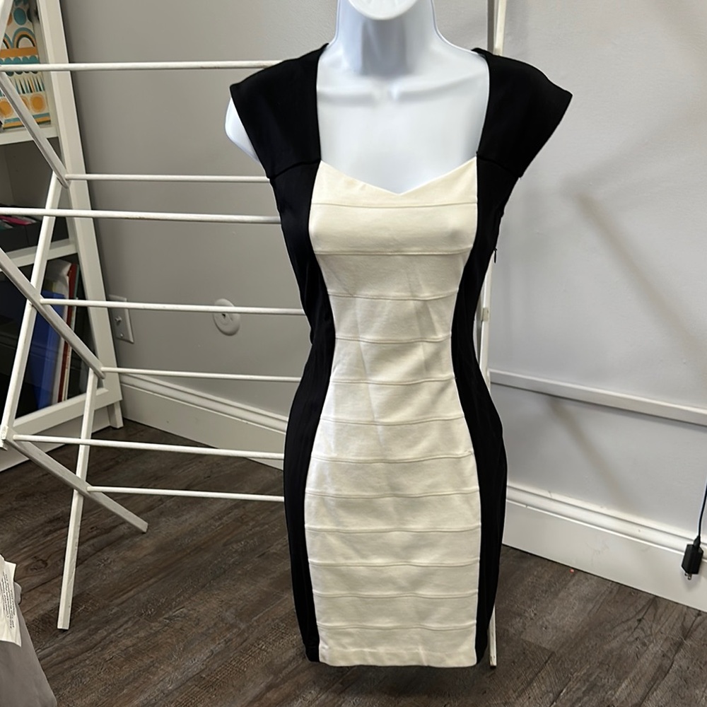 Express size 0 Elegant Black and white Dress